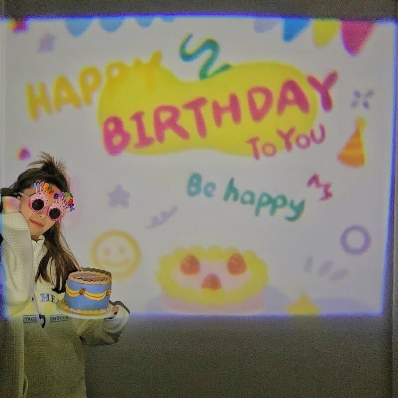 Mini Birthday Celebration Decor Projector Photoshoot Background Projector
