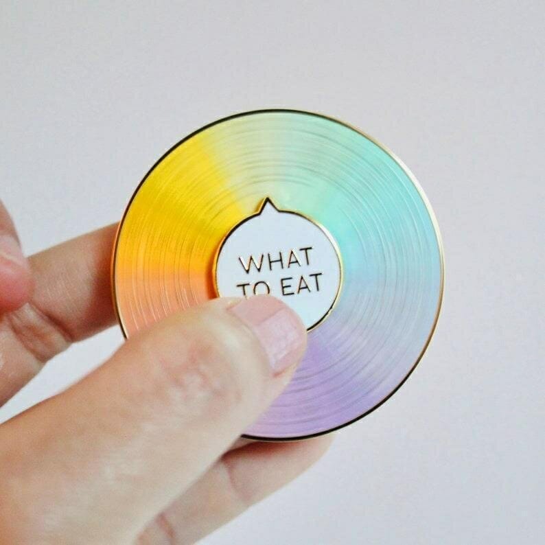 Turnable Roulette Fun Pins Tangle Gospel Personality Enamel Brooch