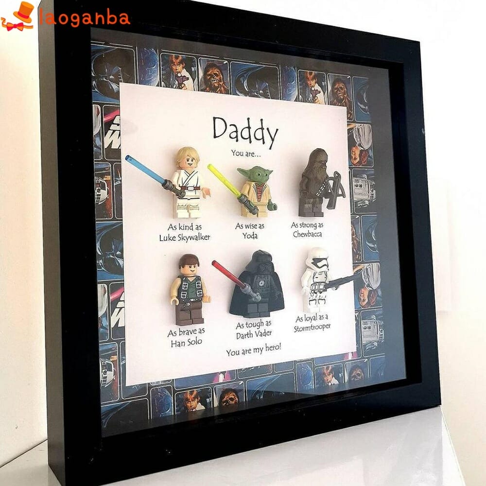 Superhero Photo Frame Wall Artwork Retro Cartoon Character Family Decoration Unique Gift for Father's Day Home Bedroom Decoration Superhero Themed Photo Frame Decoration
