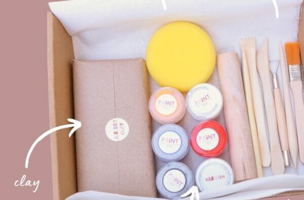 Moldify DIY Do-It-Yourself Air-Dry Clay Starter Kit Crafts Creations