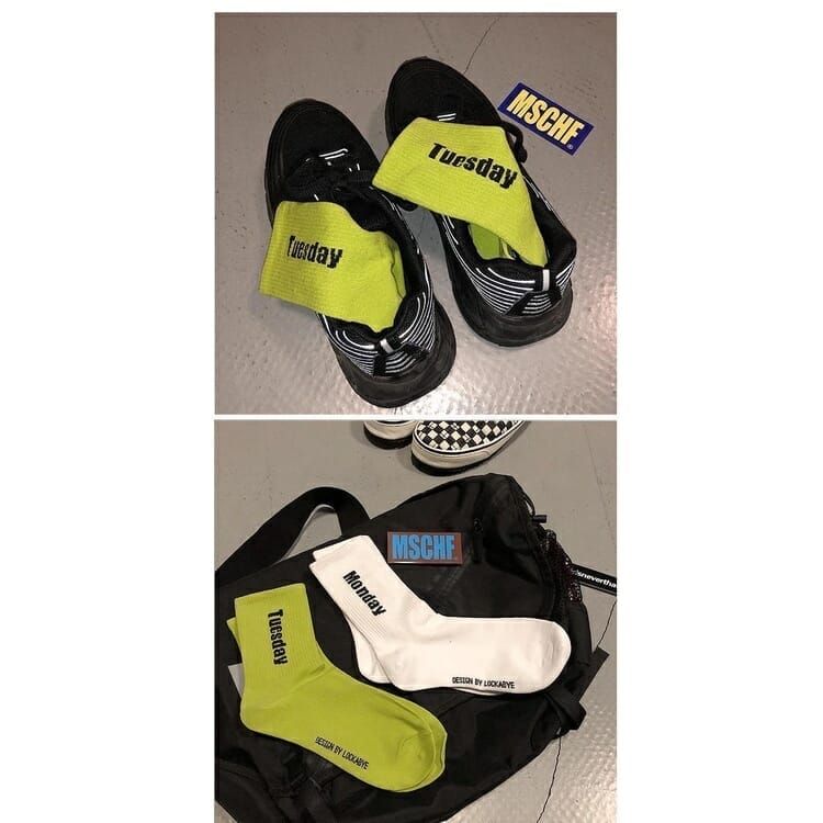 5Pairs/Pack Week Days Foot Socks