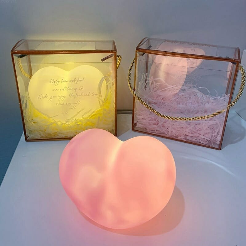Creative Love Heart Night Light Desk Lamp Cute Romantic Gift Bedroom Decor(Included Battery)