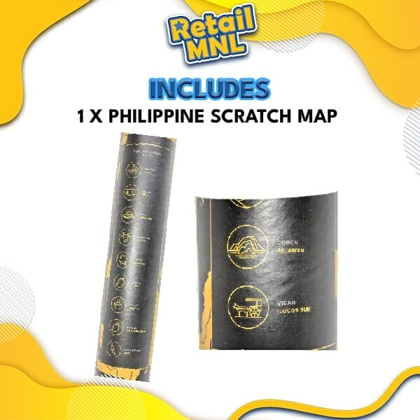 OTG Philippine Scratch Map Edition with Bucketlist 82.5 x 59 cm (81 Provinces Scratch Off Map) Gift