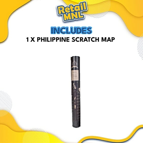 OTG Philippine Scratch Map Edition with Bucketlist 82.5 x 59 cm (81 Provinces Scratch Off Map) Gift