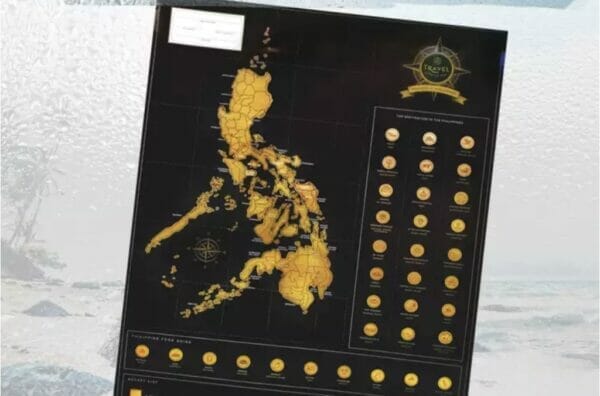 OTG Philippine Scratch Map Edition with Bucketlist 82.5 x 59 cm (81 Provinces Scratch Off Map) Gift