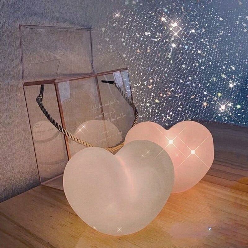 Creative Love Heart Night Light Desk Lamp Cute Romantic Gift Bedroom Decor(Included Battery)