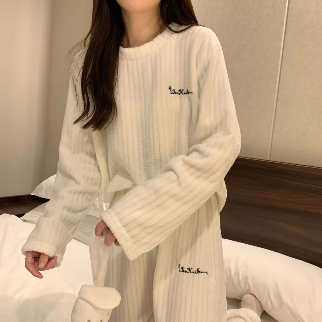 Pajamas Terno Sleepwear for Women Tops Long Pants Loungewear