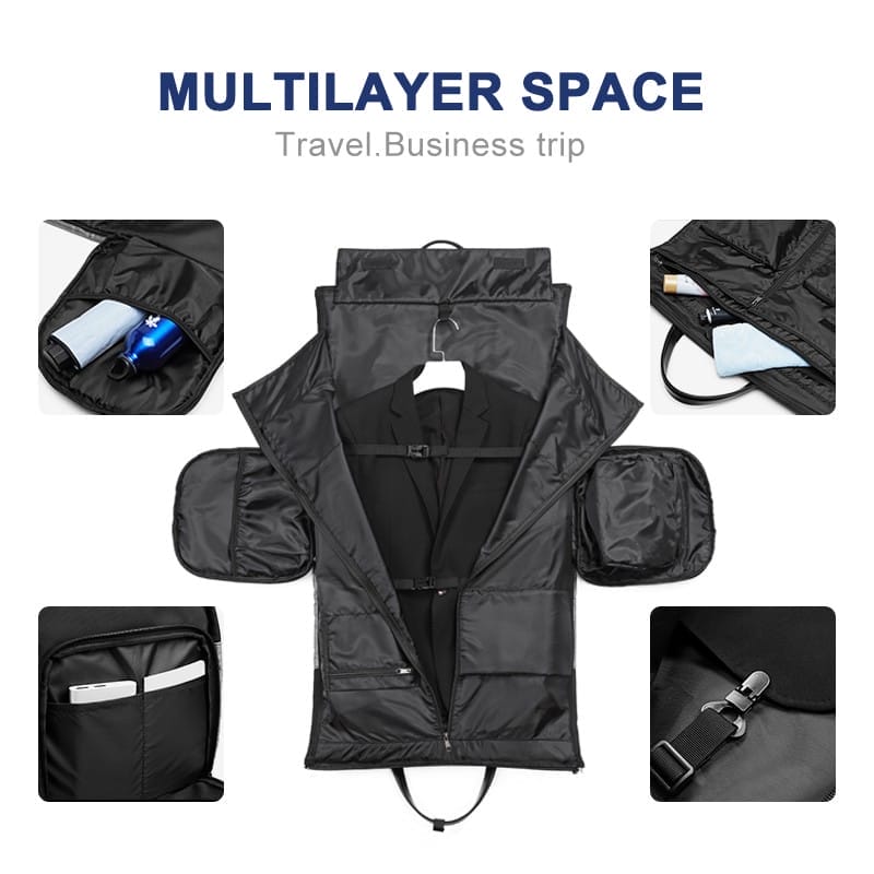 OZUKO Waterproof Large Capacity Duffle Bag Multilayer space travel business trip suit bag.