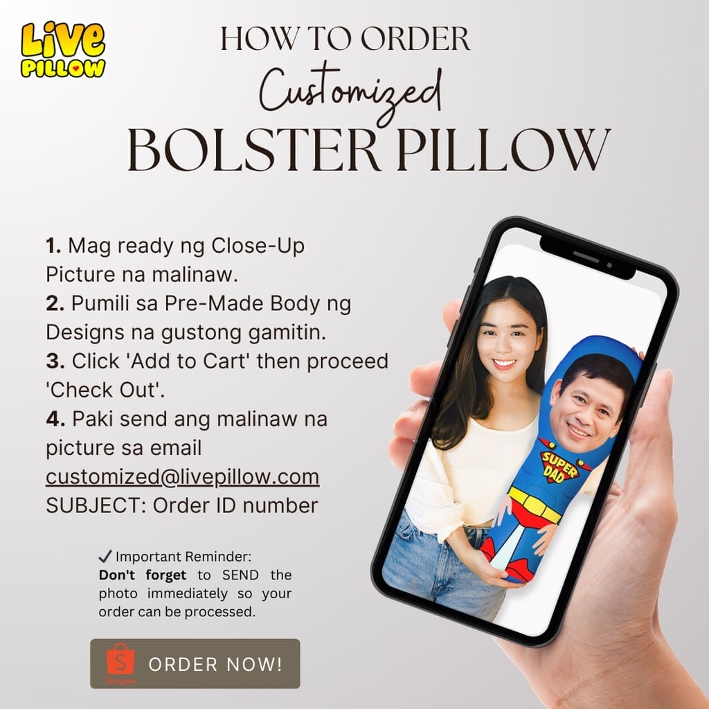How to order the LIVEPILLOW Custom Human Bolster Pillow.