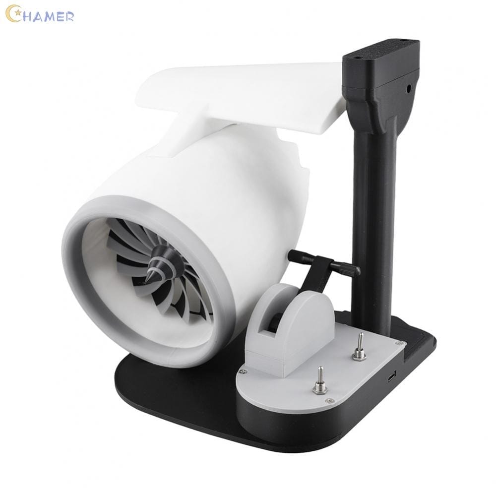 Bladeless Turbo Jet Fan and Humidifier Engine mounted on a stand.